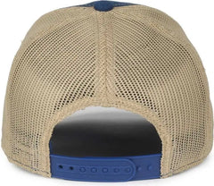 OC Sports HIKE01 Low Crown Structured Cap - Royal Natural - Royal Ivory / 6 7/8’’ - 7 1/2’’