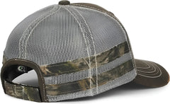 OC Sports HPC-400M Weathered Cotton Mesh Back Cap - Brown Light Gray Mossy Oak Country Dna - Mossy Oak / OSFM