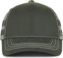 OC Sports HPC-400M Weathered Cotton Mesh Back Cap - Olive Light Gray Mossy Oak Country Dna - Mossy Oak / OSFM