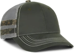 OC Sports HPC-400M Weathered Cotton Mesh Back Cap - Olive Light Gray Mossy Oak Country Dna - Mossy Oak / OSFM