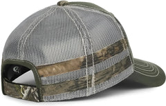 OC Sports HPC-400M Weathered Cotton Mesh Back Cap - Olive Light Gray Mossy Oak Country Dna - Mossy Oak / OSFM