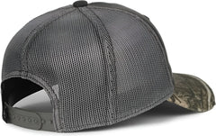OC Sports HPC-500M Adjustable Mesh Back Cap - Black Dark Gray Mossy Oak Country DNA - Mossy Oak / OSFM