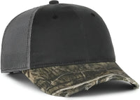 OC Sports HPC-500M Adjustable Mesh Back Cap - Black Dark Gray Mossy Oak Country DNA - Mossy Oak / OSFM