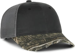OC Sports HPC-500M Adjustable Mesh Back Cap - Black Dark Gray Mossy Oak Country DNA - Mossy Oak / OSFM