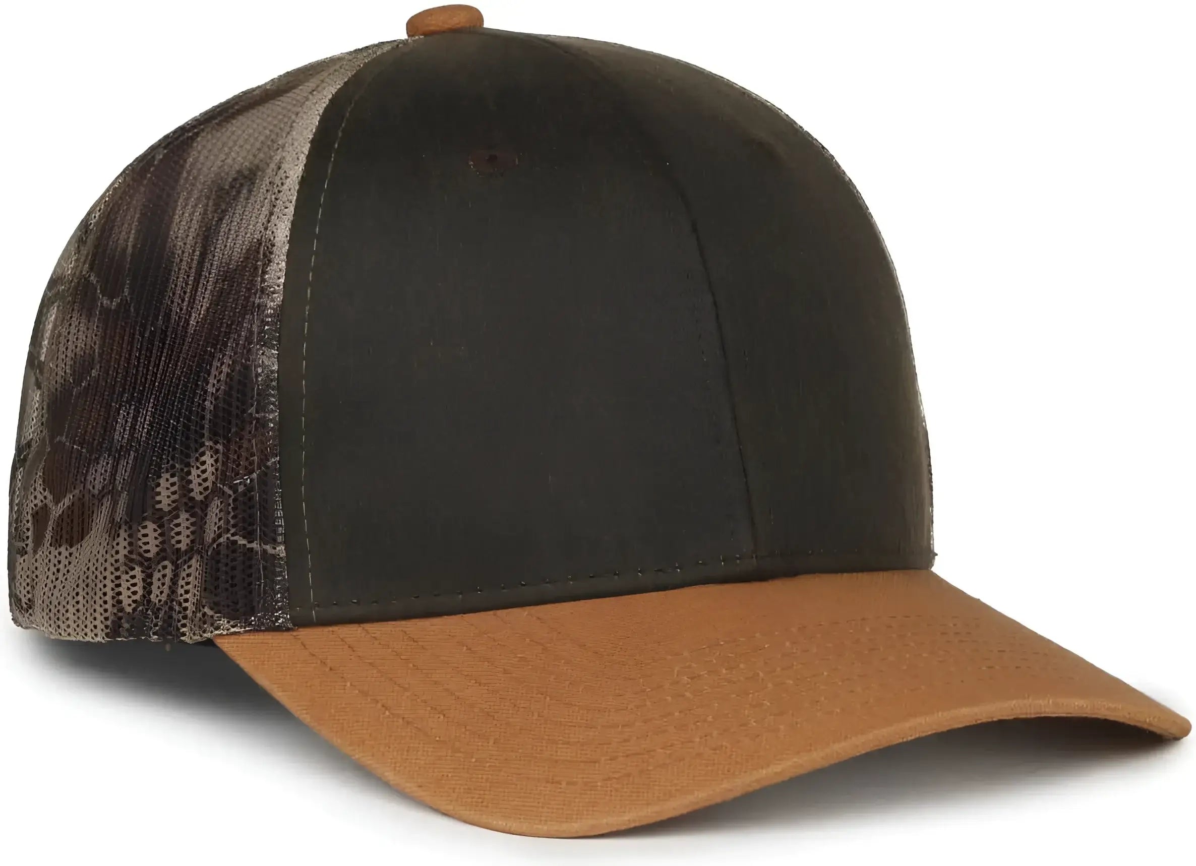 OC Sports HPC-615M Premium Rugged Camo Trucker Cap - Brown Kryptek Highlander Brown - Kryptek Brown / OSFM