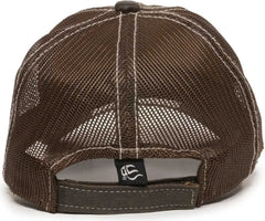 OC Sports HPD-610M Adjustable Mesh Back Cap - Brown - Brown / 6 7/8’’ - 7 1/2’’