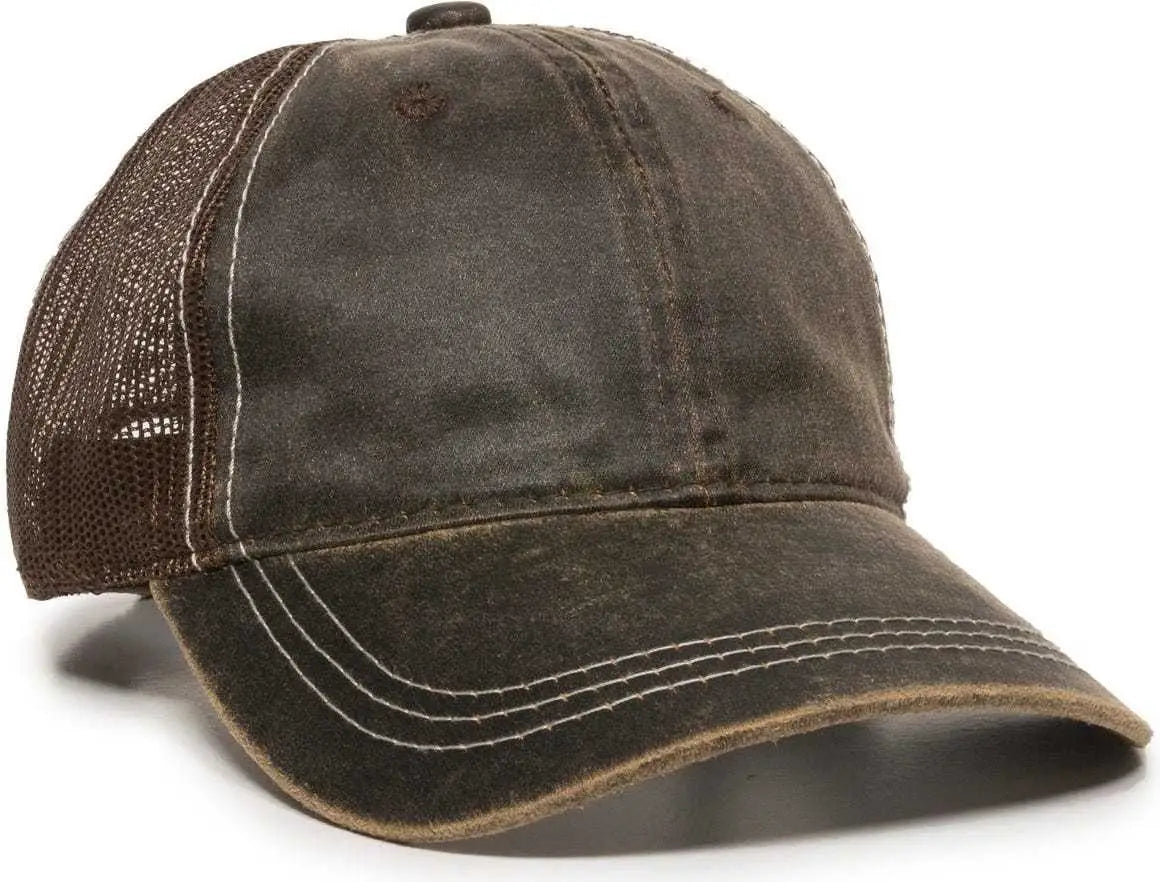 OC Sports HPD-610M Adjustable Mesh Back Cap - Brown - Brown / 6 7/8’’ - 7 1/2’’