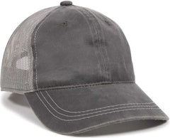 OC Sports HPD-610M Adjustable Mesh Back Cap - Charcoal Light Grey - Dark Gray Light Gray / 6 7/8’’ - 7 1/2’’