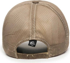 OC Sports HPD-610M Adjustable Mesh Back Cap - Khaki - Khaki / 6 7/8’’ - 7 1/2’’