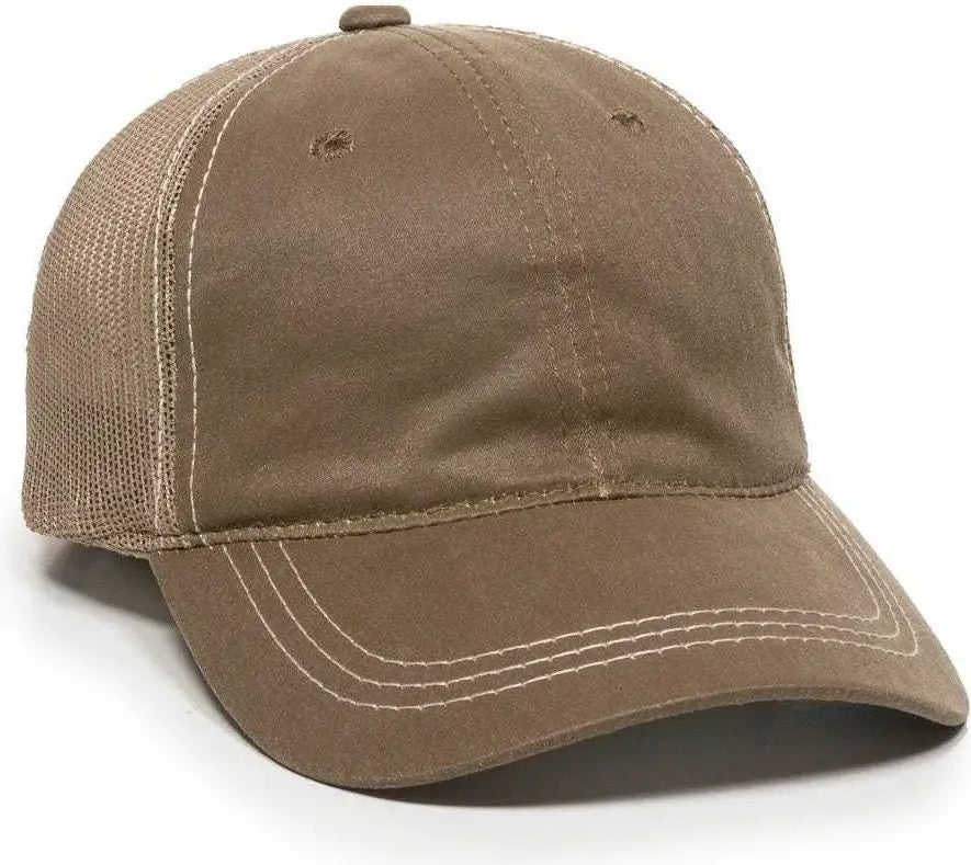 OC Sports HPD-610M Adjustable Mesh Back Cap - Khaki - Khaki / 6 7/8’’ - 7 1/2’’