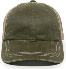 OC Sports HPD-610M Adjustable Mesh Back Cap - Olive Khaki - Olive Khaki / 6 7/8’’ - 7 1/2’’