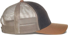 OC Sports HPD-615M Premium Rugged Camo Trucker Cap - Brown Khaki Dk Brown - Brown / OSFM