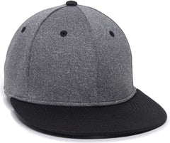 OC Sports HTH25 Flexible Fitting Cap - Heathered Gray Gray - Dark Gray Black / 6 3/8’’ - 6 3/4’’
