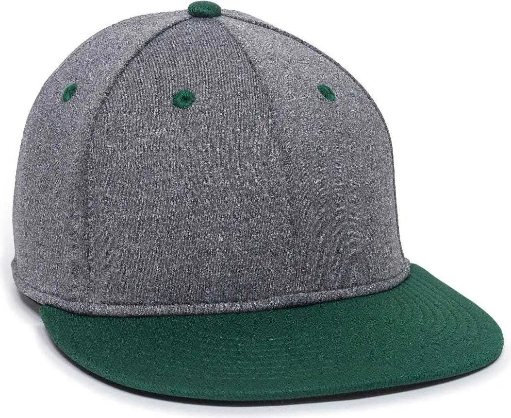 OC Sports HTH25 Flexible Fitting Cap - Heathered Gray Dark Green - Dark Gray Forest / 6 3/8’’ - 6 3/4’’