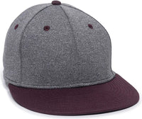 OC Sports HTH25 Flexible Fitting Cap - Heathered Gray Maroon - Dark Gray Maroon / 6 3/8’’ - 6 3/4’’