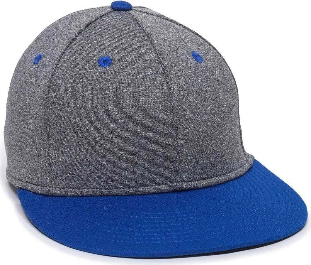 OC Sports HTH25 Flexible Fitting Cap - Heathered Gray Royal - Dark Gray Royal / 6 3/8’’ - 6 3/4’’