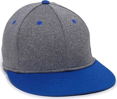 OC Sports HTH25 Flexible Fitting Cap - Heathered Gray Royal - Dark Gray Royal / 6 3/8’’ - 6 3/4’’