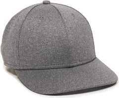 OC Sports HTR-100 Adjustable Cap - Heathered Black - Black / 6 7/8’’ - 7 1/2’’