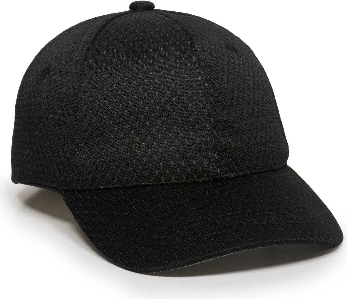 OC Sports JM-123 Jersey Mesh Custom Baseball Caps - Black - Black / 6 3/8’’ - 7’’