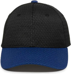 OC Sports JM-123 Jersey Mesh Custom Baseball Caps - Black Royal