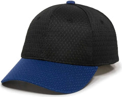OC Sports JM-123 Jersey Mesh Custom Baseball Caps - Black Royal