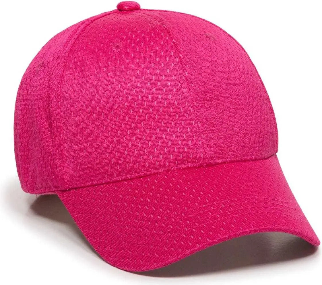 OC Sports JM-123 Jersey Mesh Custom Baseball Caps - Fuchsia - Fuchsia / 6 3/8’’ - 7’’