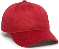 OC Sports JM-123 Jersey Mesh Custom Baseball Caps - Red - Red / 6 3/8’’ - 7’’