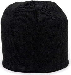 OC Sports KN-550 Made In USA Acrylic Jersey Knit Beanie - Black - Black / One Size Fits Most