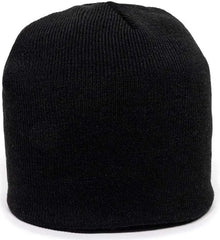OC Sports KN-550 Made In USA Acrylic Jersey Knit Beanie - Black - Black / One Size Fits Most