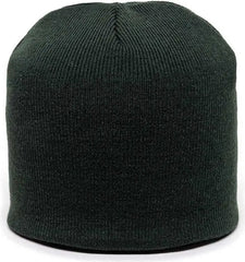 OC Sports KN-550 Made In USA Acrylic Jersey Knit Beanie - Dark Green - Forest / One Size Fits Most