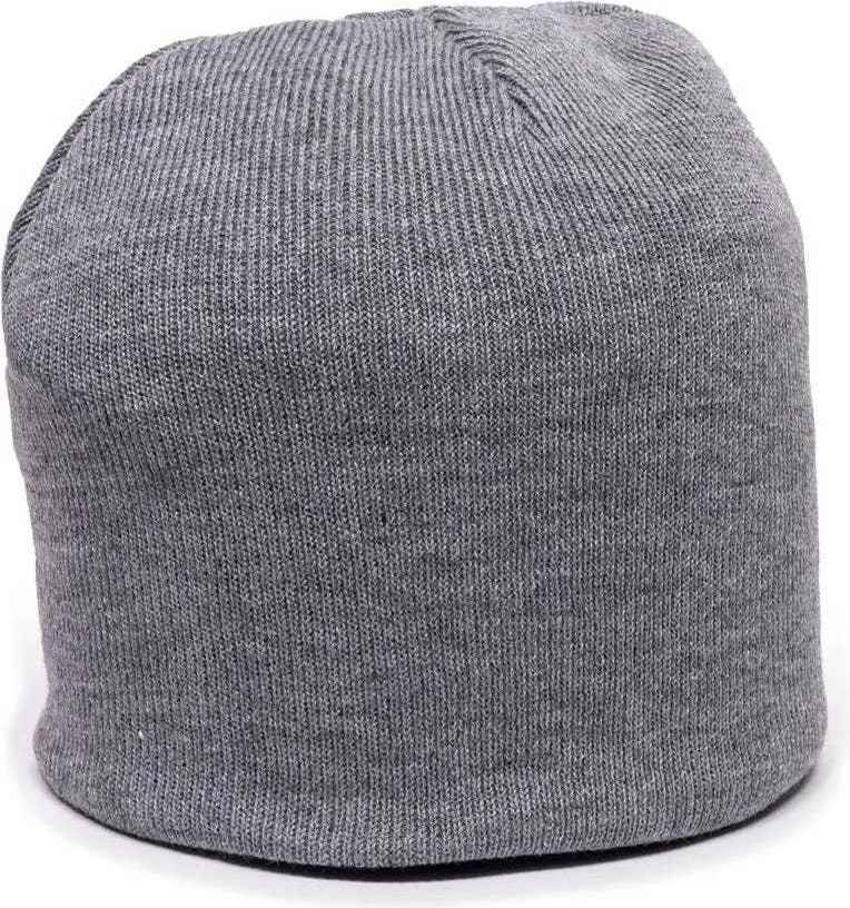 OC Sports KN-550 Made In USA Acrylic Jersey Knit Beanie - Light Gray - Light Gray / One Size Fits Most
