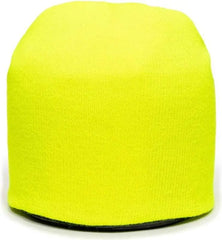 OC Sports KN-550 Made In USA Acrylic Jersey Knit Beanie - Neon Yellow - Yellow / One Size Fits Most