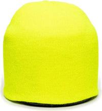 OC Sports KN-550 Made In USA Acrylic Jersey Knit Beanie - Neon Yellow - Yellow / One Size Fits Most