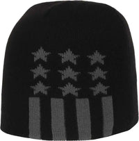 OC Sports KN-STAR01 Patriotic Beanie - Black - Black / One Size Fits Most