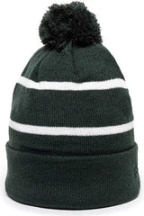 OC Sports KNF-100 Acrylic Knit Watch Cap Beanie - Dark Green White - Forest White / One Size Fits Most