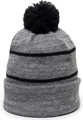 OC Sports KNF-100 Acrylic Knit Watch Cap Beanie - Heathered Gray Black - Gray Black / One Size Fits Most