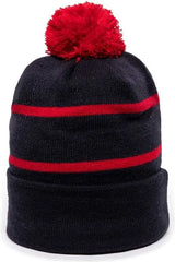 OC Sports KNF-100 Acrylic Knit Watch Cap Beanie - Navy Red - Navy Red / One Size Fits Most