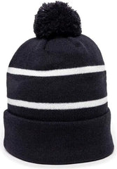OC Sports KNF-100 Acrylic Knit Watch Cap Beanie - Navy White - Navy White / One Size Fits Most