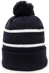 OC Sports KNF-100 Acrylic Knit Watch Cap Beanie - Navy White - Navy White / One Size Fits Most