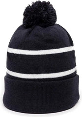 OC Sports KNF-100 Acrylic Knit Watch Cap Beanie - Navy White - Navy White / One Size Fits Most