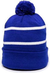 OC Sports KNF-100 Acrylic Knit Watch Cap Beanie - Royal White - Royal White / One Size Fits Most