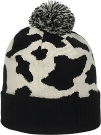 OC Sports KNF-WILD Graphic Watch Beanie with Pom - Black Cream - Cream / OSFM