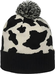 OC Sports KNF-WILD Graphic Watch Beanie with Pom - Black Cream - Cream / OSFM