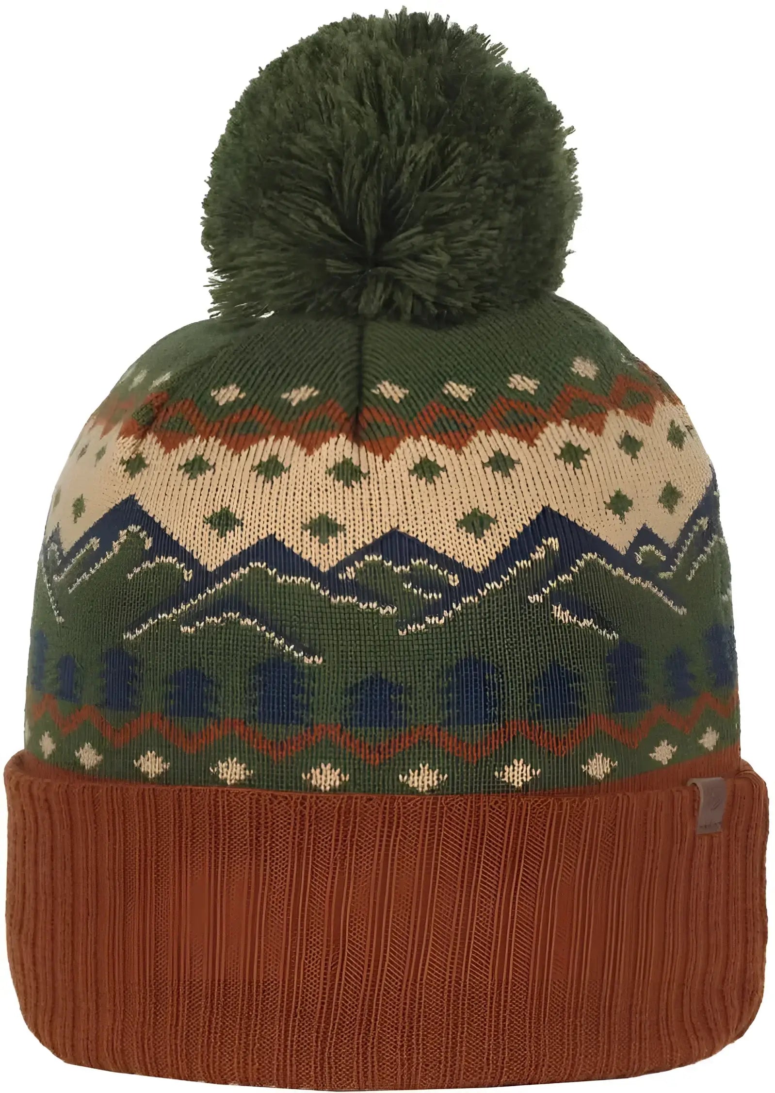 OC Sports KNF-WILD Graphic Watch Beanie with Pom - Mountain - Mountain / OSFM