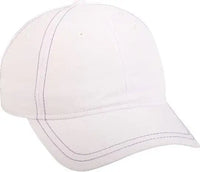 OC Sports LCS-550 Moisture Wicking Ladies Fit Cap - White Purple - White Purple / 6 7/8’’ - 7 1/2’’