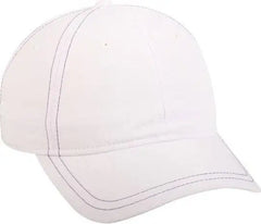 OC Sports LCS-550 Moisture Wicking Ladies Fit Cap - White Purple - White Purple / 6 7/8’’ - 7 1/2’’