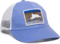 OC Sports MARLIN Cotton Twill Mesh Back Cap - Blue White - Blue White / 6 7/8’’ - 7 1/2’’