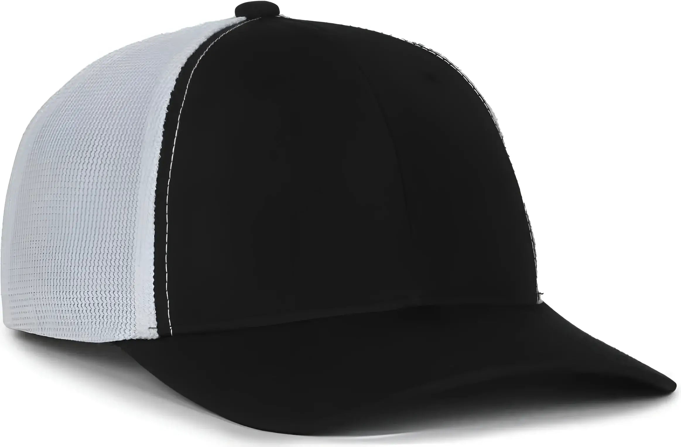 OC Sports MB2020PF Modern Performance Trucker Cap - Black White - White / OSFM