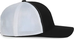 OC Sports MB2020PF Modern Performance Trucker Cap - Black White - White / OSFM