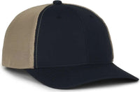 OC Sports MB2020PF Modern Performance Trucker Cap - Navy Khaki - Khaki / OSFM